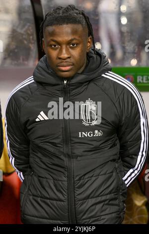 Brüssel, Belgien November 2024. Johan Bakayoko (19) aus Belgien, dargestellt während eines Fußballspiels zwischen den belgischen Nationalmannschaften, den Red Devils und Italien, genannt Azzurri im fünften Spiel in der Gruppe A2 in der UEFA Nations League, am Donnerstag, den 14. November 2024 in Brüssel, Belgien. Foto-Isosport | David Catry Credit: Sportpix/Alamy Live News Stockfoto