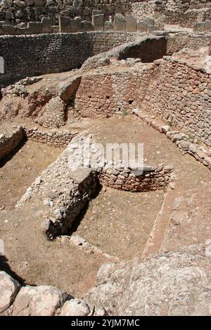 Griechenland. Zitadelle von Mykene. Grabkreis A. 16. Jahrhundert v. Chr. Königliches Cementery. Bronzealter. Stockfoto