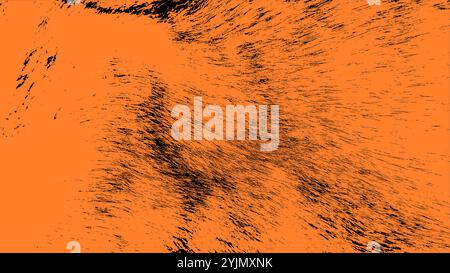 Ein dynamischer abstrakter Hintergrund mit leuchtenden orangefarbenen und schwarzen Texturen Stock Vektor