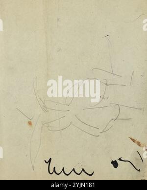 Ernst Ludwig Kirchner (Künstler) Deutsch, 1880 - 1938, Tänzer und Darsteller (Seite aus einem Sketchbook), ca. 1911, Graphit auf gewebtem Papier, insgesamt: 16,5 x 20,4 cm (6 1/2 x 8 1/16 Zoll) Stockfoto