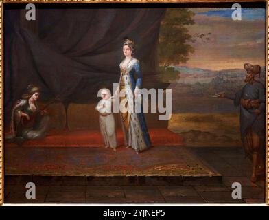 Lady Mary Wortley Montagu. (1689–1762) mit ihrem Sohn Edward. (1713–1776), und Anwesenden, etwa 1717, zugeschrieben Jean Baptiste Vanmour, National Portrait Gallery, London, Großbritannien. Stockfoto