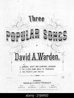 General Scott und Corporal Johnson, Warden, David A. (Komponist), Taylor, Bayard (Texter), J. E. Gould, Philadelphia, 1864., Vereinigte Staaten, Geschichte, Bürgerkrieg, 1861-1865, Lieder und Musik, Lieder mit Klavier, Scott, Winfield, 1786-1866, Lieder und Musik, Vereinigte Staaten, Geschichte, Krieg von 1812, Veteranen, Lieder und Musik, Lundy's Lane, Battle of, Ont., 1814, Songs und Musik, Popular Songs of the Day, Songs and Music, war and Conflict, Civil war and Reconstruction (1861–1877), Musik Associated with the Union Side, Noten Stockfoto