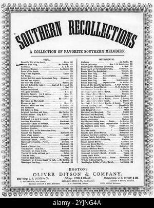 The Bonnie Blue Flag, Macarthy, Harry (Komponist), Oliver Ditson & Co., Boston, 1890., Vereinigte Staaten, Geschichte, Civil war, 1861–1865, Lieder und Musik, Flags, Confederate States of America, Lieder und Musik, Lieder (mittlere Stimme) mit Klavier, populäre Lieder des Tages, Lieder und Musik, war and Conflict, Civil war and Reconstruction (1861–1877), Musik assoziiert mit der konföderierten Seite, Noten Stockfoto