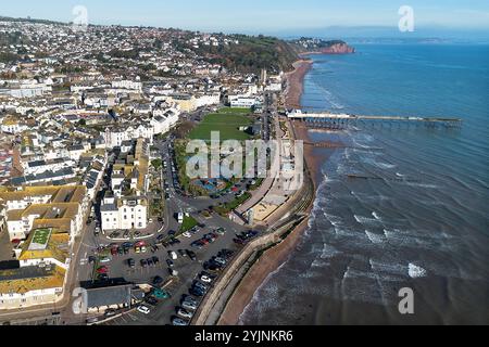 Allgemeine Ansicht der Küstenstadt Teignmouth in devon, Großbritannien. Stockfoto