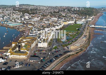 Allgemeine Ansicht der Küstenstadt Teignmouth in devon, Großbritannien. Stockfoto