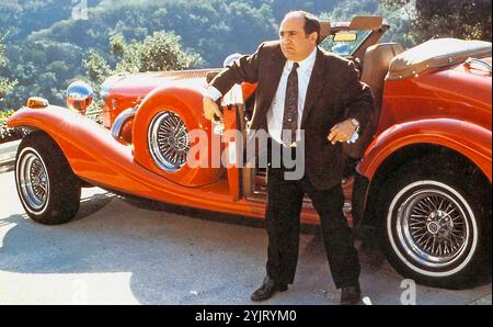 RUTHLESS PEOPLE 1986 Buena Vista Distribution Film mit Danny DeVito als Mode-Tycoon Sam Stone Stockfoto