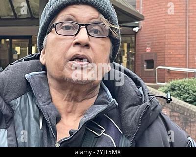 Farhat Ajaz, 62, verließ das Birmingham Crown Court, nachdem er wegen eines Hundeangriffs eine 11-Jährige und zwei Männer verletzt hatte, die ihr zu Hilfe kamen. Videoüberwachung aus einem Laden wurde am Freitag vor Gericht gespielt, als der Hund namens Tyson am 9. September letzten Jahres in Bordesley Green, Birmingham, das Halsband riss und den 11-Jährigen Angriff. Das Opfer, das wegen ihres Alters nicht benannt werden kann, hatte Narbenbildung an Arm und Schulter. Bilddatum: Freitag, 15. November 2024. Stockfoto