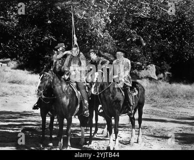 Boyd „Red“ Morgan (gelyncht), am Set des Westernfilms Gunfighters of Abilene, United Artists, 1959 Stockfoto