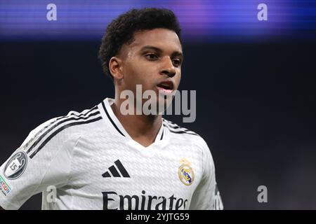 Madrid, Spanien. November 2024. Rodrygo von Real Madrid während des Spiels der UEFA Champions League in Santiago Bernabau, Madrid. Der Bildnachweis sollte lauten: Jonathan Moscrop/Sportimage Credit: Sportimage Ltd/Alamy Live News Stockfoto