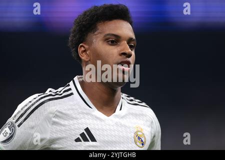 Madrid, Spanien. November 2024. Rodrygo von Real Madrid während des Spiels der UEFA Champions League in Santiago Bernabau, Madrid. Der Bildnachweis sollte lauten: Jonathan Moscrop/Sportimage Credit: Sportimage Ltd/Alamy Live News Stockfoto