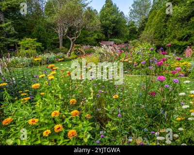 Fall in Thuya Garden ein halbformaler Kräutergarten auf Mount Desert Island im Nordosten von Maine USA Stockfoto