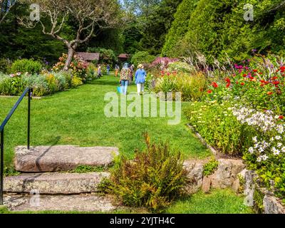 Fall in Thuya Garden ein halbformaler Kräutergarten auf Mount Desert Island im Nordosten von Maine USA Stockfoto