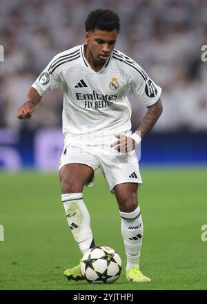 Madrid, Spanien. November 2024. Rodrygo von Real Madrid während des Spiels der UEFA Champions League in Santiago Bernabau, Madrid. Der Bildnachweis sollte lauten: Jonathan Moscrop/Sportimage Credit: Sportimage Ltd/Alamy Live News Stockfoto