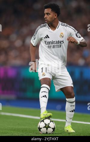 Madrid, Spanien. November 2024. Rodrygo von Real Madrid während des Spiels der UEFA Champions League in Santiago Bernabau, Madrid. Der Bildnachweis sollte lauten: Jonathan Moscrop/Sportimage Credit: Sportimage Ltd/Alamy Live News Stockfoto