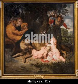 Romulus und Remus gemalt von Rubens Stockfoto