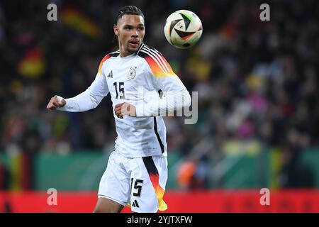 Aachen, Deutschland. November 2024. Fussball U21 Maenner Laenderspiel Deutschland - Daenemark am 15.11.2024 auf dem Tivoli in Aachen Pharrel Nnamdi Collins ( Deutschland ) DFB-Vorschriften verbieten jede Verwendung von Fotografien als Bildsequenzen und/oder Quasi-Video. Foto: Revierfoto Credit: ddp Media GmbH/Alamy Live News Stockfoto