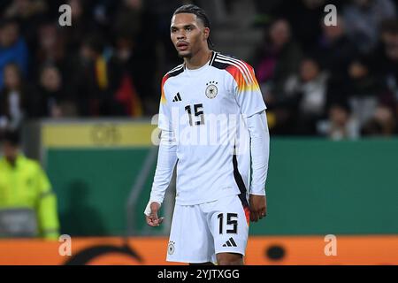 Aachen, Deutschland. November 2024. Fussball U21 Maenner Laenderspiel Deutschland - Daenemark am 15.11.2024 auf dem Tivoli in Aachen Pharrel Nnamdi Collins ( Deutschland ) DFB-Vorschriften verbieten jede Verwendung von Fotografien als Bildsequenzen und/oder Quasi-Video. Foto: Revierfoto Credit: ddp Media GmbH/Alamy Live News Stockfoto