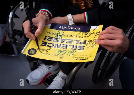 Torino, Italien. November 2024. Incontro con gli atleti piemontesi che hanno partecipato alle Olimpiadi di Parigi 2024. Presso Casa Tennis a Torino, Italia - Venerdi 15. November 2024 - Matteo SECCI/ Credit: LaPresse/Alamy Live News Stockfoto