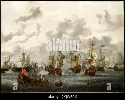 Die Viertägige Schlacht. Abraham Storck. 1666. Stockfoto