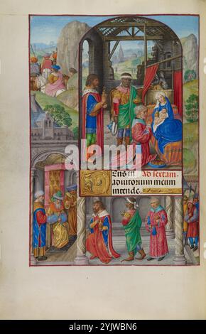 Die Anbetung der Könige; Spinola Stunden, um 1510-1520. Stockfoto