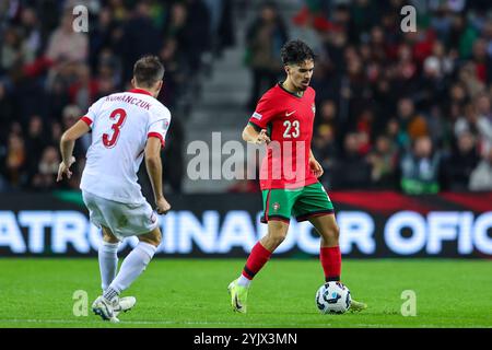 Dragon Stadium, Porto, Portugal. 15. November 2024. Bild links nach rechts, Vitinha bei Portugal gegen Polonia, UEFA NATIONS LEAGUE. Quelle: Victor Sousa/Alamy Live News Stockfoto