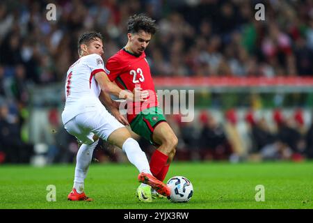 Dragon Stadium, Porto, Portugal. 15. November 2024. Bild links nach rechts, Vitinha bei Portugal gegen Polonia, UEFA NATIONS LEAGUE. Quelle: Victor Sousa/Alamy Live News Stockfoto