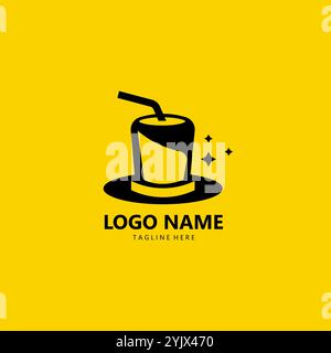 Magic Drink Logo Design Vektor Stock Vektor