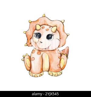 Niedliche Illustration mit Aquarell Stockfoto