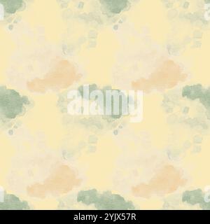 Nahtloses Muster mit Aquarellflecken Stockfoto