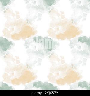 Nahtloses Muster mit Aquarellflecken Stockfoto