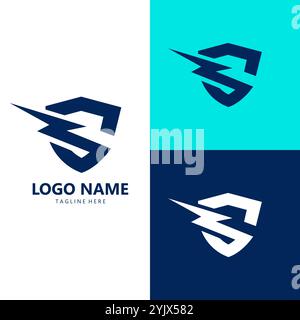 Letter S Flash Logo Design Vektor Stock Vektor