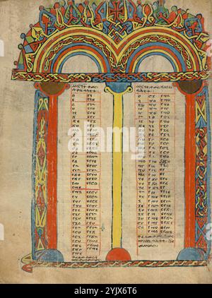 Canon Table Page; Gospel Book, ca. 1504-1505. Stockfoto