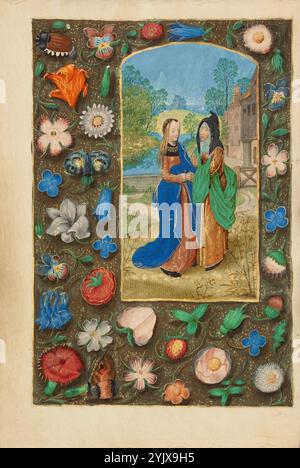 Die Visitation; Crohin-La Fontaine Stunden, ca. 1480-1485 ? Stockfoto