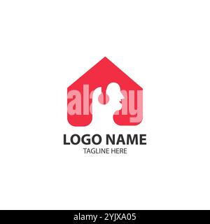Design-Vektor für House Music-Logos Stock Vektor