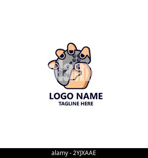 Design-Vektor des Handkonsolen-Logos Stock Vektor
