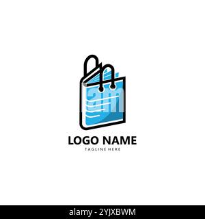 Logo-Design-Vektor im Buchladen Stock Vektor
