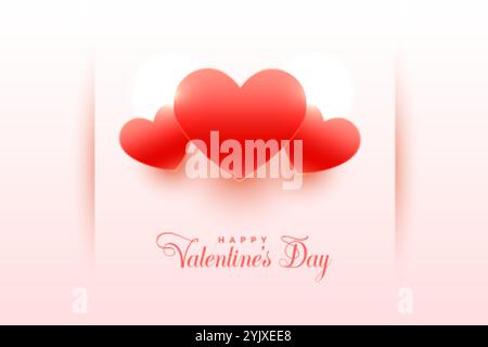 Schöne Happy Valentines Tag Karte Vorlage Design Stock Vektor