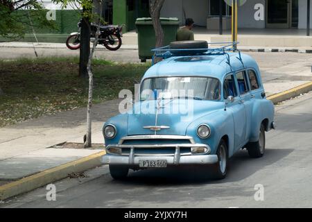 VARADERO, KUBA - 30. AUGUST 2023: Chevrolet Belair 1952 Townsman Kombi in Varadero, Kuba Stockfoto