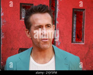 Ryan Reynolds nimmt am „Deadpool & Wolverine“ UK Fan Event im Eventim Apollo in London, England, Teil. Stockfoto
