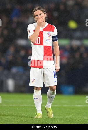 Glasgow, Großbritannien. November 2024. Luka Modrić aus Kroatien während des Spiels der UEFA Nations League im Hampden Park, Glasgow. Der Bildnachweis sollte lauten: Neil Hanna/Sportimage Credit: Sportimage Ltd/Alamy Live News Stockfoto