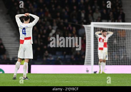 Glasgow, Großbritannien. November 2024. Joško Gvardiol von Kroatien während des Spiels der UEFA Nations League im Hampden Park, Glasgow. Der Bildnachweis sollte lauten: Neil Hanna/Sportimage Credit: Sportimage Ltd/Alamy Live News Stockfoto