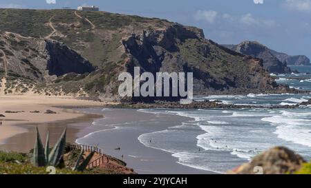 Berühmter Wanderweg Rota Vicentina entlang der Westküste Portugals Stockfoto