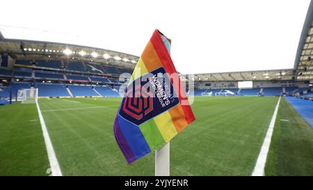 Brighton, Großbritannien. November 2024. Allgemeine Ansicht vor dem Spiel der Barclays Women's Super League zwischen Brighton & Hove Albion und West Ham United im American Express Stadium. Quelle: James Boardman/Alamy Live News Stockfoto