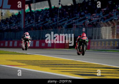 Barcelona, Spanien. November 2024. 15.11.2024, Circuit de Barcelona-Catalunya, Barcelona, MotoGP Motul Solidarity Grand Prix von Barcelona, Foto Fabio Quartararo aus Frankreich, Monster Energy Yamaha MotoGP/dpa/Alamy Live News Stockfoto