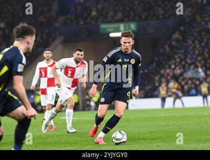 Schottland gegen Kroatien UEFA Nations League: Liga A, Gruppe 1 15. November 2024 Hampden Park, Glasgow. Schottland . UK Scott McTominay (Schottland) Credit: eric mccowat/Alamy Live News Stockfoto