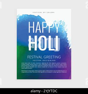 indischen Holi Festival Plakat Stock Vektor