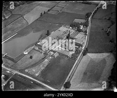 Green Lane Dye Works, Yeadon, West Yorkshire, 1930er Jahre. Stockfoto