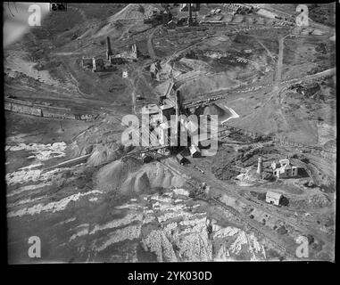 Die neue Annie Lowther Grube und Umgebung der Hodbarrow Iron Ore Mines, Millom, Cumbria, 1930er Jahre. Stockfoto
