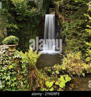 Wasserfall in Katzenloch im Landkreis Birkenfeld, Hunsrueck, Rheinland-Pfalz, Deutschland, Europa Stockfoto