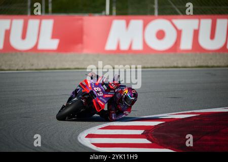 Marc Marquez von Spanien fährt für Gresini Racing MotoGP, das während der Qualifikation der MotoGP des Motul Solidarity Grand Prix von in Aktion war Stockfoto